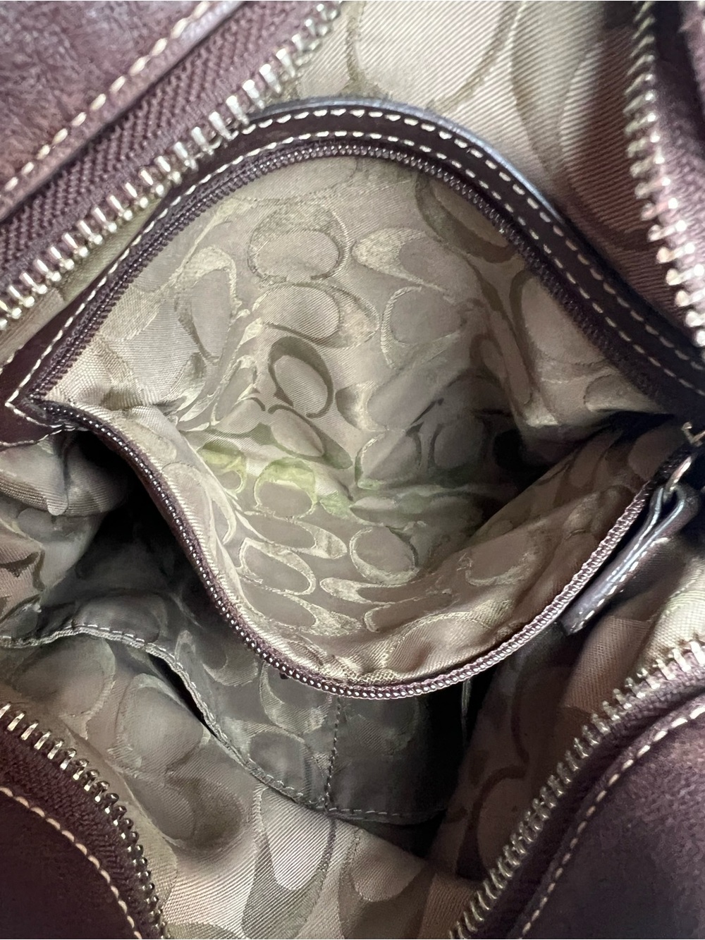 Coach Soho Duffle Brown Leather Slim Crossbody Bag Shoulder Purse Grommets 1415 - Picture 12 of 14